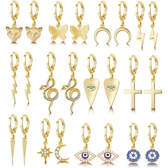 New 12 Pairs Teardrop Druse Crystal Drop Dangle Earrings for Women Girls… - Picture 1 of 6